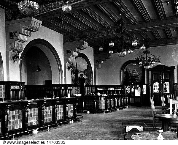 SW Geo. hist.  Singapur  GebÃ¤ude  Das Bar - Zimmer  eines Hotels  um 1910 SW Geo. hist., Singapur, GebÃ¤ude, Das Bar - Zimmer, eines Hotels, um 1910,