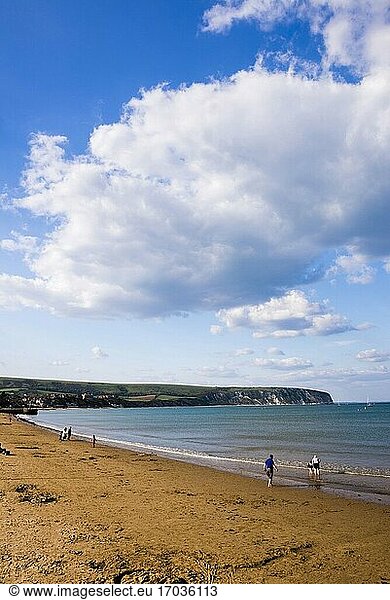 Swanage Beach  Dorset  Jurassic Coast  England  Vereinigtes Königreich  Europa