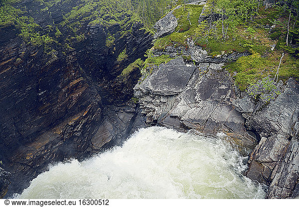 Sweden  Gaeddede  Waterfall Haellingsafallet