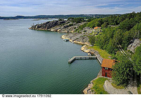 Sweden  Vastra Gotaland County  Kyrkesund  Coastline of Tjorn island