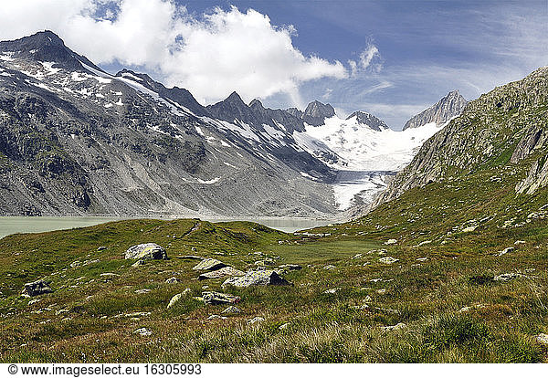 Switzerland  Canton of Bern  Bernese Alps  Upper Aare-Lake and Upper Aare-Glacier