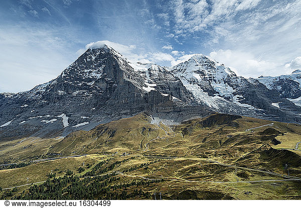 Switzerland  Canton of Bern  Jungfrau and Eiger