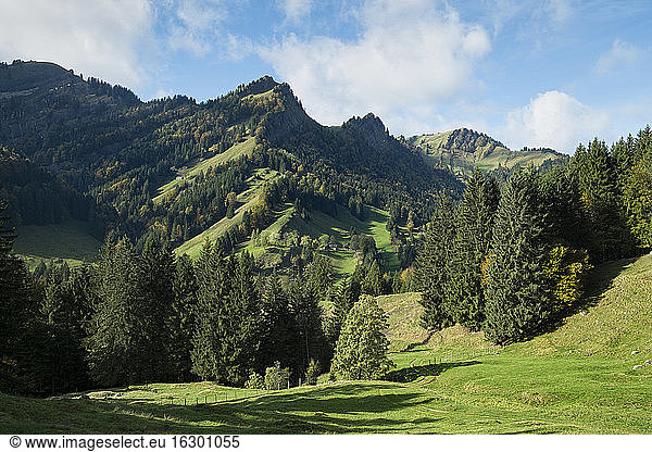 Switzerland  Canton of St. Gallen  view to Alpine foothills