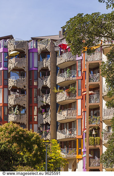 Switzerland  Geneva  apartment building Quartier des Grottes