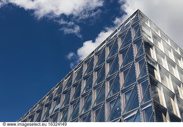 Switzerland  Geneva  facade of modern office building