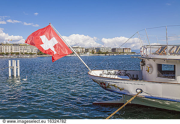 Switzerland  Geneva  Lake Geneva  paddlesteamer Savoie