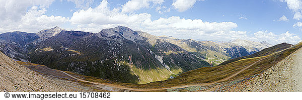 Switzerland  Scenic panorama of Swiss Alps