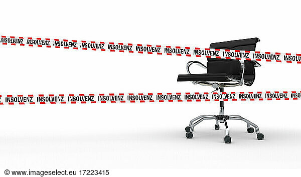 Swivel chair behind tape in insolvent comapny
