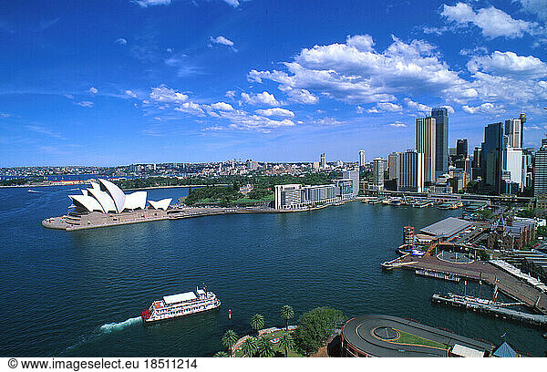 Sydney Australia Home of 2000 Olympics aerial of Opera House and city
