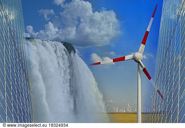 Symbolbild  erneuerbare Energie  grüne Energie  Wasserkraft  Windkraft  Solarenergie  Solarstrom  Photovoltaik  Klimawandel  Klimaschutz  CO2-Ausstoß  Ökologie  Treibhausgase  Deutschland  Europa