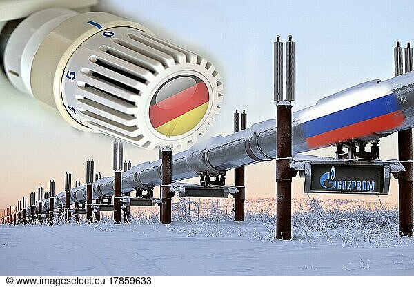 Symbolbild  fehlende Gaslieferung  Gazprom  Rohstoff-Knappheit  Ukraine-Konflikt  Klimakrise  Klimaveränderung  Klimawandel  Hungersnot  Kalter Winter  Wärmeverlust  Frost  Radiator  reduzierte Heizung  Energieversorgung  Energiewende  Ausstieg aus Kernenergie