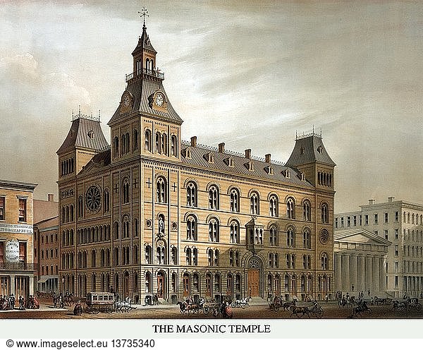 Symbole - Freimaurerhalle - Cincinnati  Ohio 1859