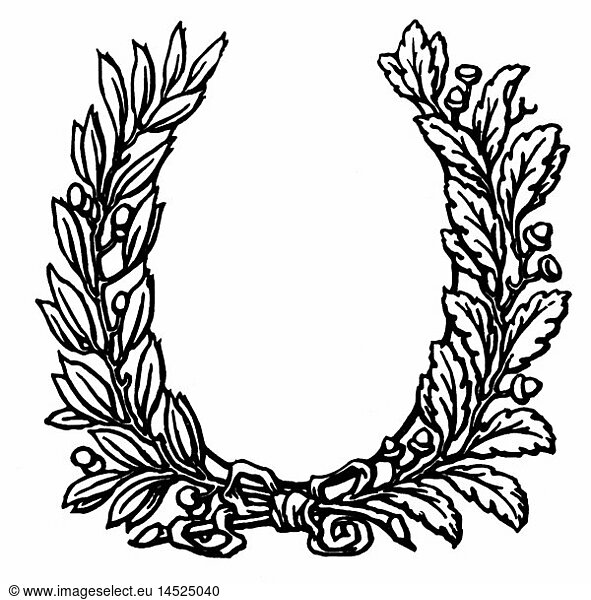 symbols  laurel wreath  computer graphics  1990s