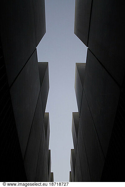 Symmetrical monument against clear sky