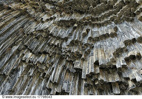 Symphonie der Steine  Basaltsäulenformation entlang der Garni-Schlucht  Provinz Kotayk  Armenien  Kaukasus  Mittlerer Osten  Asien