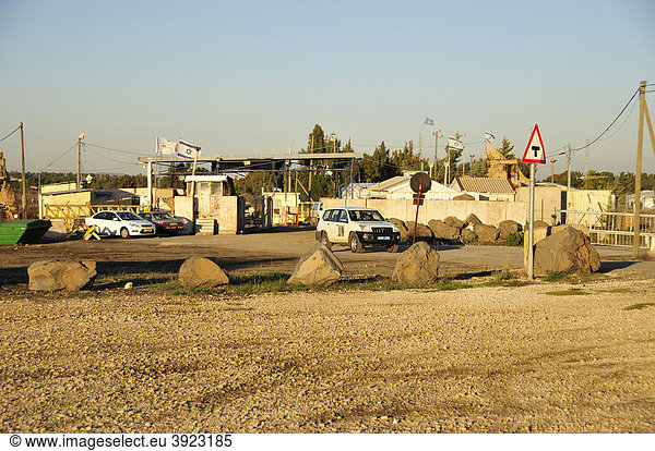 Syrisch-israelischer Grenzübergang  bei Quneitra  Golanhöhen  Israel  Naher Osten  Orient