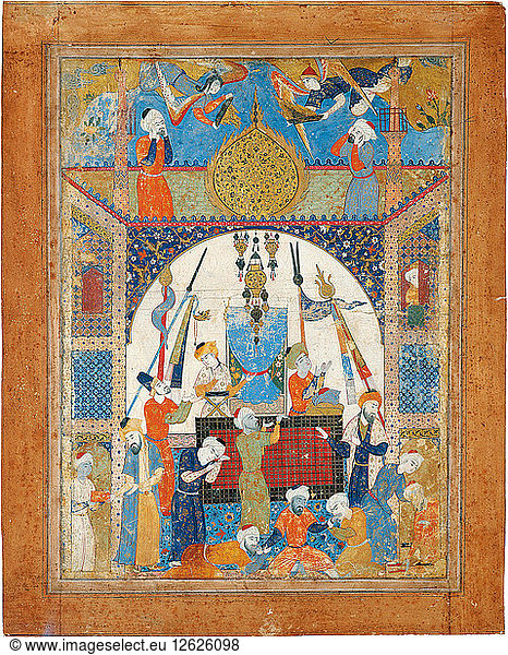 Szene aus einem Mausoleum. Künstler: Iranischer Meister