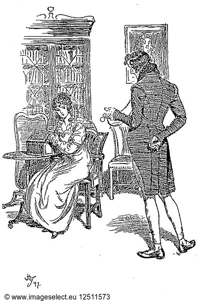 Szene aus Jane Austens Persuasion  1897. Künstler: Hugh Thomson