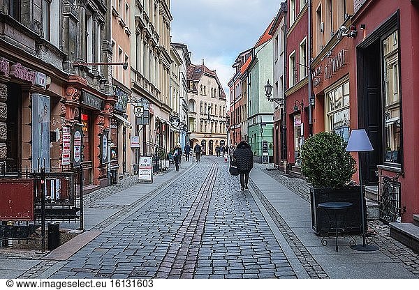 Szewska-Straße in der Altstadt von Torun  Woiwodschaft Kujawien-Pommern  Polen.