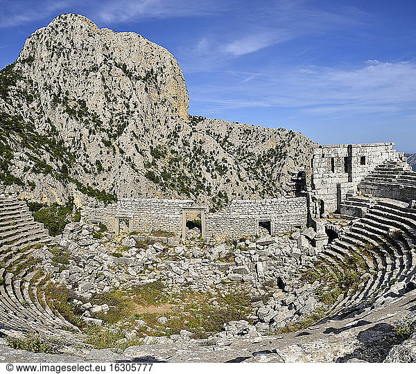 Türkei Blick auf das antike Theater in der archäologischen Stätte von Termessos