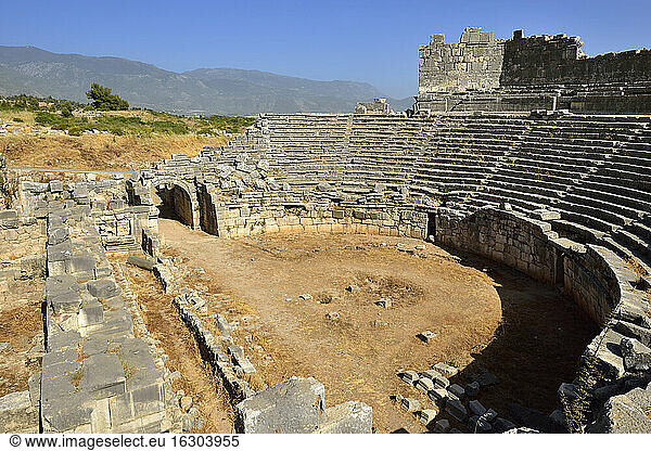 Türkei  Provinz Antalya  antikes Theater  archäologische Stätte von Xanthos