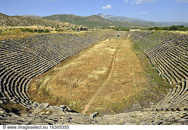 Türkei  Provinz Aydin  Karien  antikes Stadion an der archäologischen Stätte von Aphrodisias