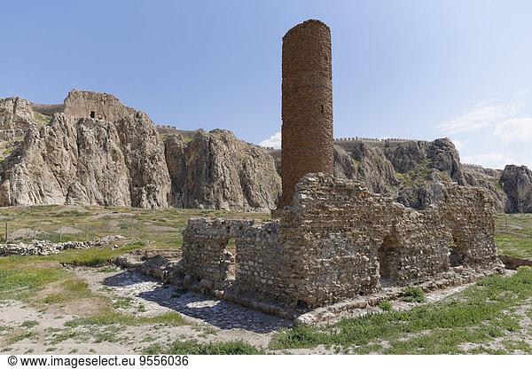 Türkei  Van Provinz  Van  Blick auf alte Ruine einer Moschee