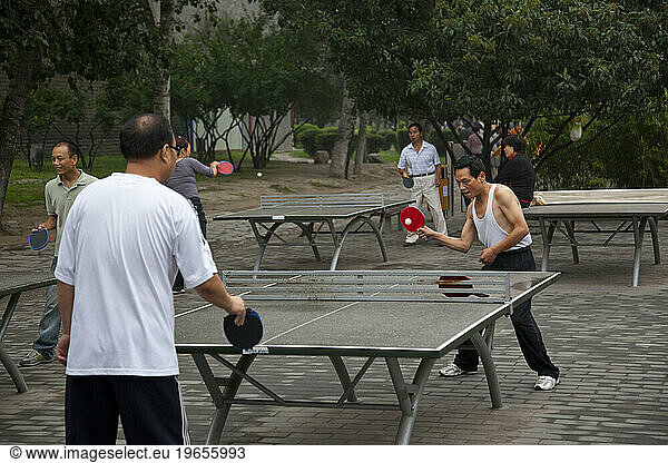 Table Tennis in Xian  Shaanxi  China