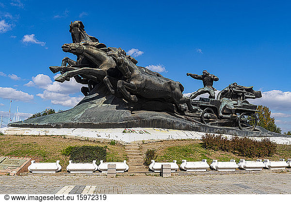 Tachanka-Denkmal  Rostow am Don  Gebiet Rostow  Russland  Eurasien