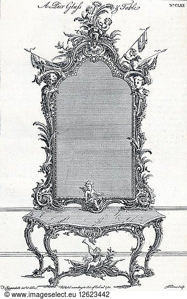 Tafel CLXX. aus Chippendales Direktor  1754  (1903). Künstler: Butler Clowes