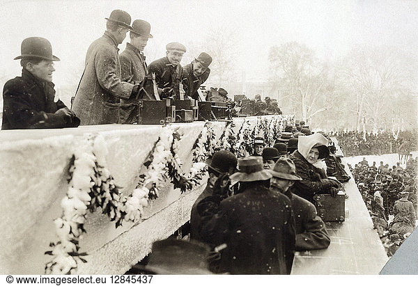 TAFT INAUGURATION  1909. Photographers stand at the inauguration ceremony of President William Howard Taft  4 March 1909.