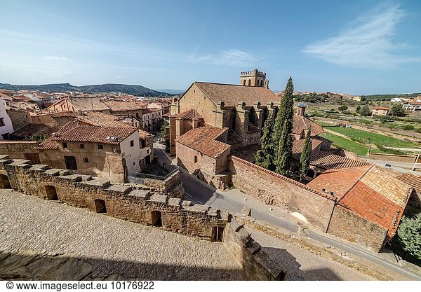 Tag Palast Schloß Schlösser befestigen Aragonien Spanien