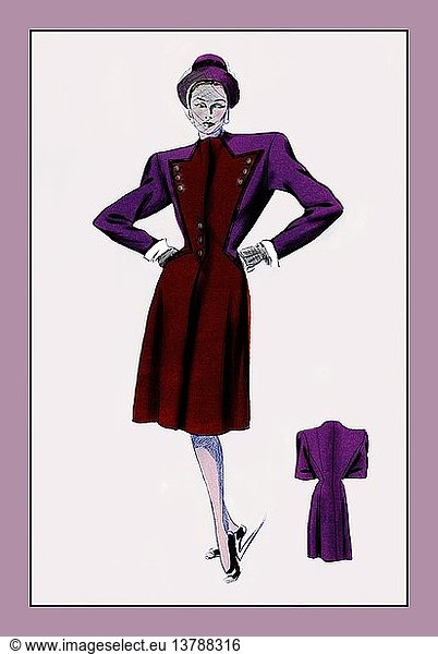 Tailored Fitted Coat 1946