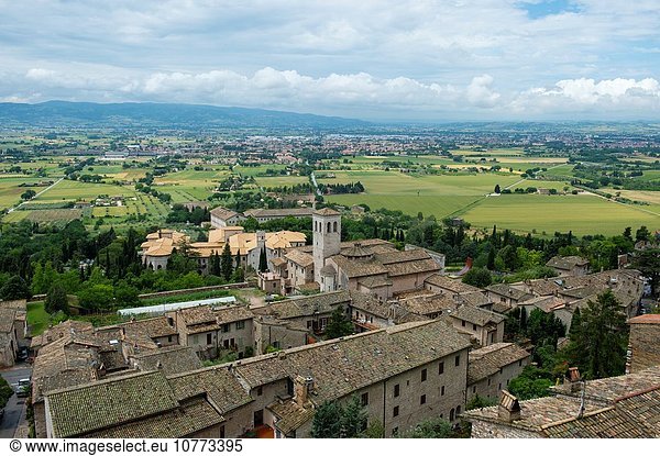 Tal, Großstadt, Ansicht, Assisi, Italien, Umbrien