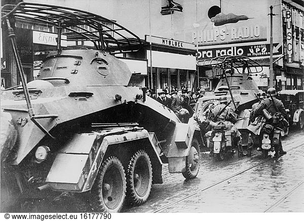 Tanks of Wehrmacht in Prague  1939.