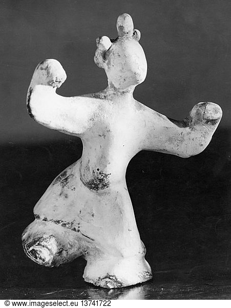 Tanzende Figur  China  Han-Periode: Han-Dynastie  206 v. Chr. 220 n. Chr. Credit: Werner Forman Archive/ National Gallery  Prag  Tschechische Republik.