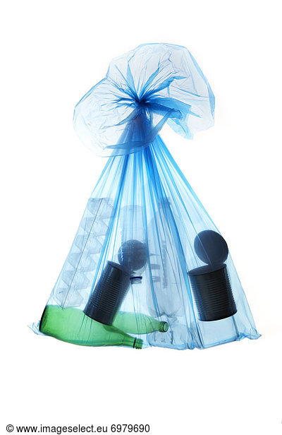 Tasche  Recycling  Material  blau  voll