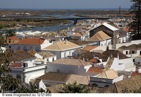 Tavira (Portugal). Overview of the town of Tavira from the Castle.