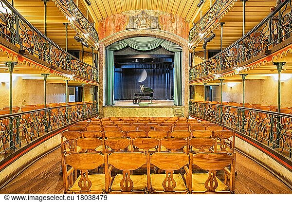 Teatro municipal  ältestes funkltionierendes Theater in Lateinamerika  Ouro Preto  Minas Gerais  Brasilien  Südamerika