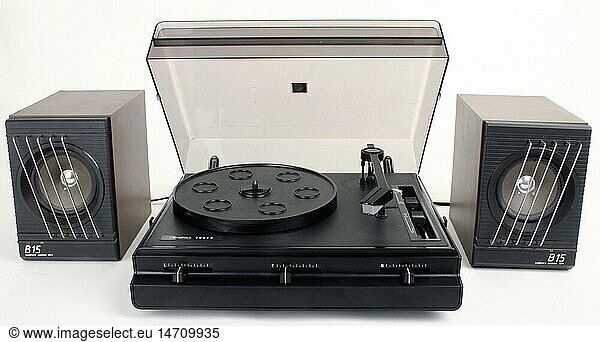 technics  record player  stereo record player Bruns Joker  made by VEB Phonotechnik Zittau-Pirna  GDR  circa 1980/1981  historic  historical  20th century  East-Germany  East Germany  DDR  sound  audio technic  home electronics  factory design  1980s  80s  export product of typ Combo 523  soundspeaker B 15  speaker  made by VEB Statron FÃ¼rstenwalde  1988  design by Andreas Dietzel  Fuerstenwalde  Furstenwalde  1980s  80s