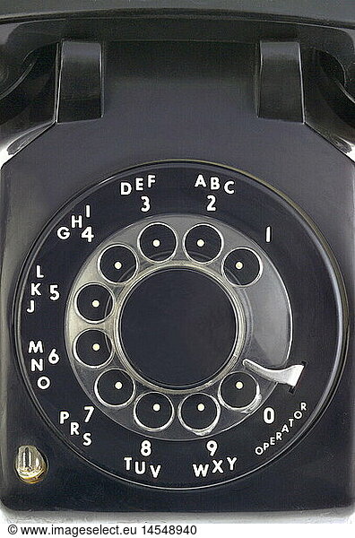 technics  telephones  telephone dial  USA  circa 1959