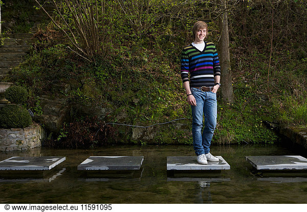 teenager near the water