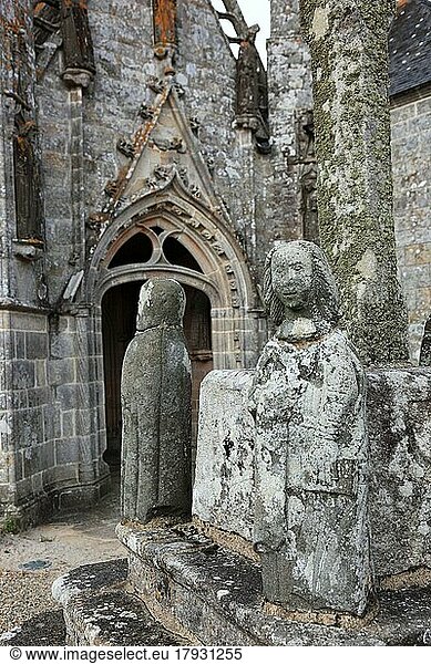 Teil der Kapelle von Saint Tugen  Bretagne  Frankreich  Bretagne  Frankreich  Europa