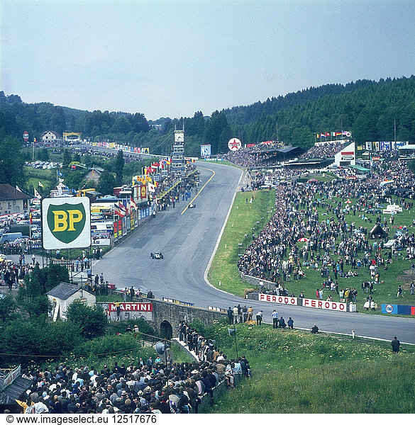 Teil der Rennstrecke von Spa-Francorchamps  Großer Preis von Belgien  Belgien  1963. Künstler: Unbekannt