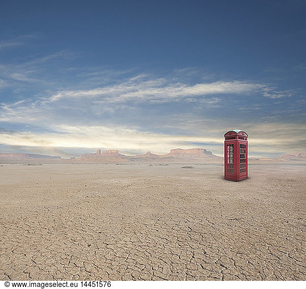Telephone Box in Desert