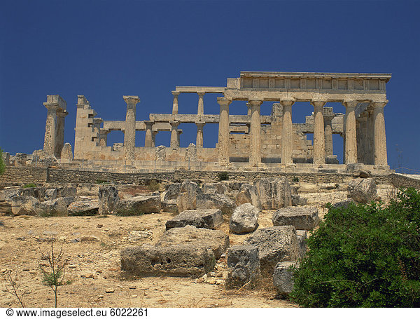 Tempel der Aphaia auf Ägina Argo Saronischen Inseln griechische Inseln Griechenland Europa