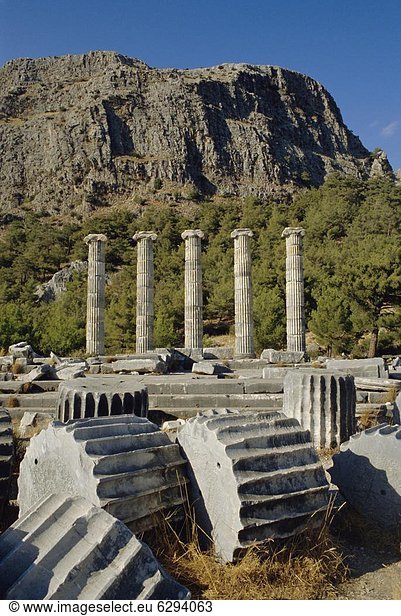 Tempel der Athene  Priene  Anatolien  Türkei  Kleinasien  Asien