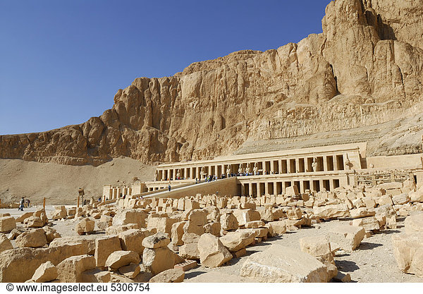 Tempel der Hatschepsut  Theben West  Deir el-Bahari  Luxor  Niltal  Ägypten  Afrika