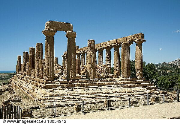 Tempel der Hera  Tal der Tempel  Agrigent  Sizilien  Italien  Agrigento  Hera-Tempel  Europa