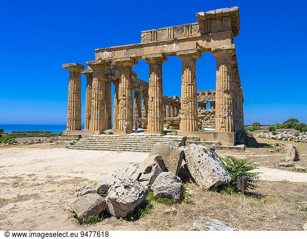 Tempel der Hera  Tempel E der Zeusgattin Hera  Juno  Selinunt  Marinella  Sizilien  Italien  Europa